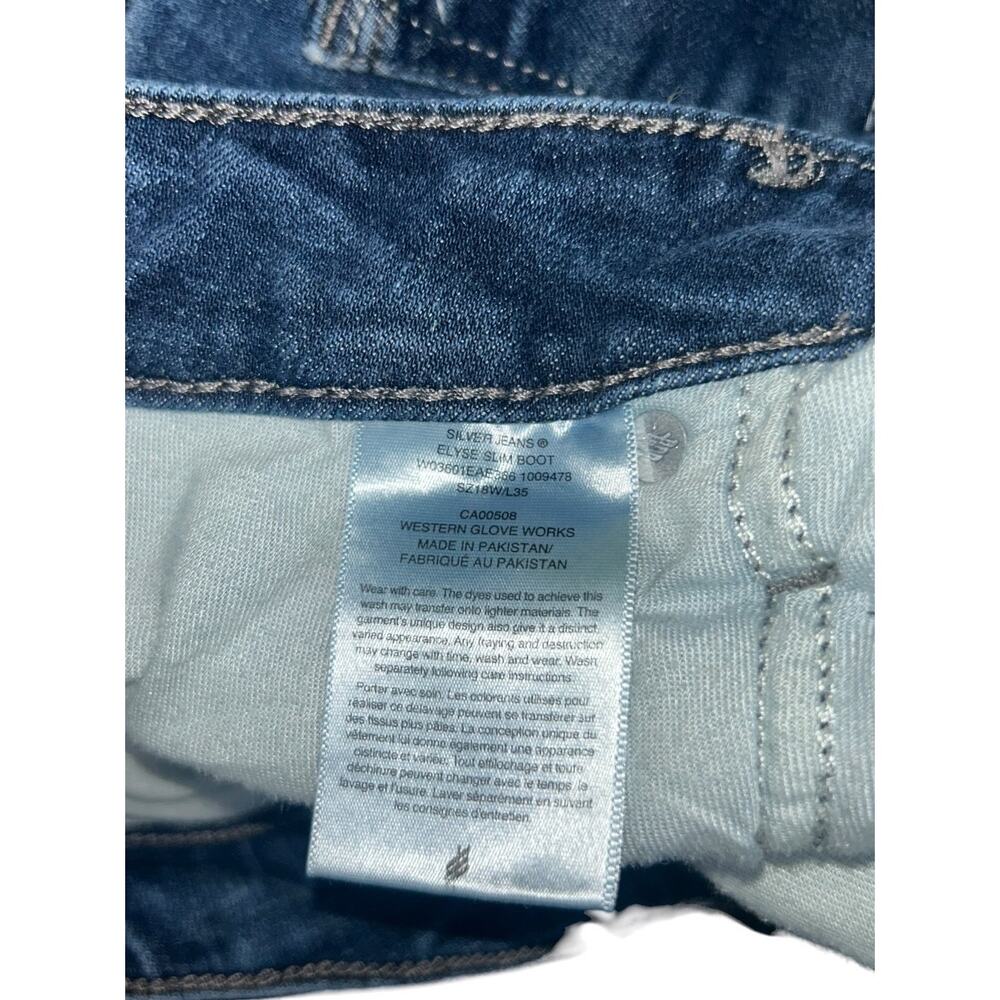 Silver Jeans Co Women’s 18W/L35 Upcycled Patchwork Flare Jeans Boho Y2K OOAK - Picture 8 of 16
